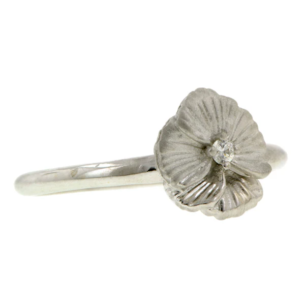 Diamond Pansy Ring- Heirloom by Doyle & Doyle - Image 4