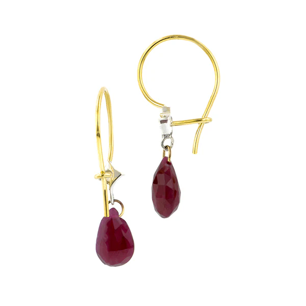Diamond & Ruby Briolette Earrings- Heirloom by Doyle & Doyle - Image 2