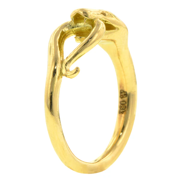 Diamond Snake Ring with Looped Tail- Heirloom by Doyle & Doyle - Image 4