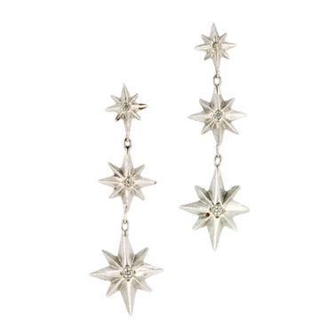 Diamond Star Drop Earrings- Heirloom by Doyle & Doyle - Image 2