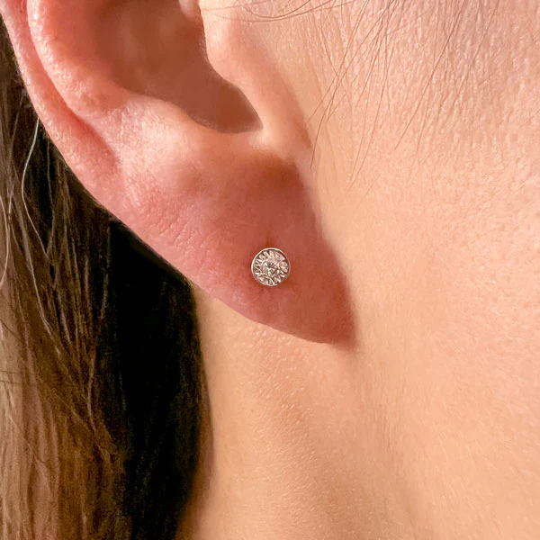 Diamond Stud Earrings - Image 2