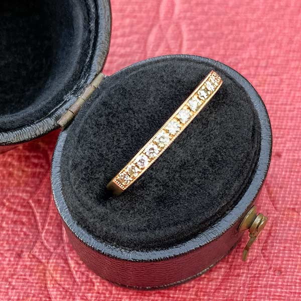 Diamond Wedding Band Ring, Size 6 3/4 - Image 3