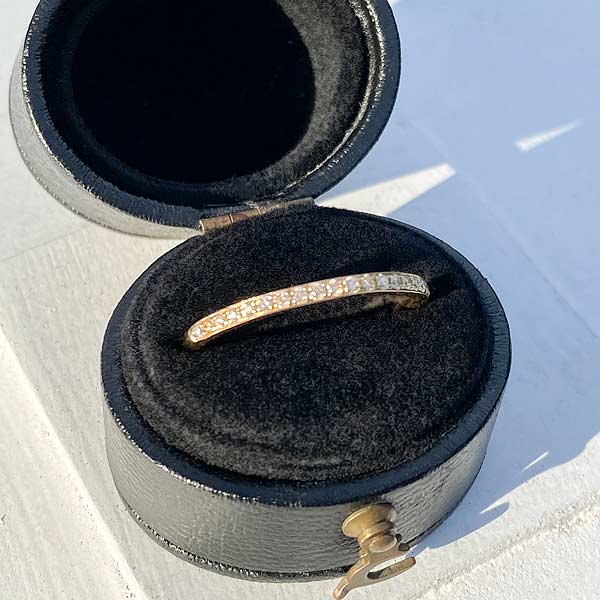 Diamond Wedding Band Ring, Size 6 3/4 - Image 3