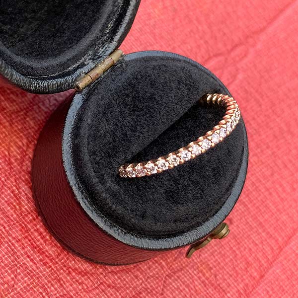 Diamond Wedding Band Ring, Size 6 3/4 - Image 3