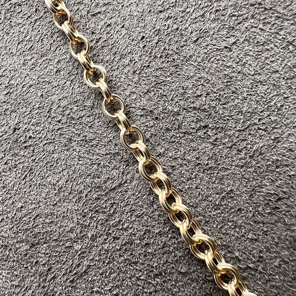 Double Link Gold Cable Chain - Image 2