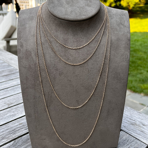 Double Link Gold Cable Chain - Image 4