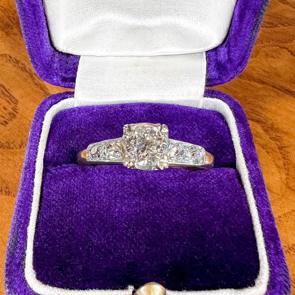Vintage Engagement Ring, Old Euro 0.45ct.