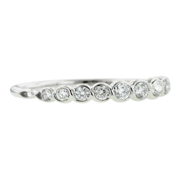 Entwined Diamond Wedding Band Ring- Heirloom by Doyle & Doyle - Image 5