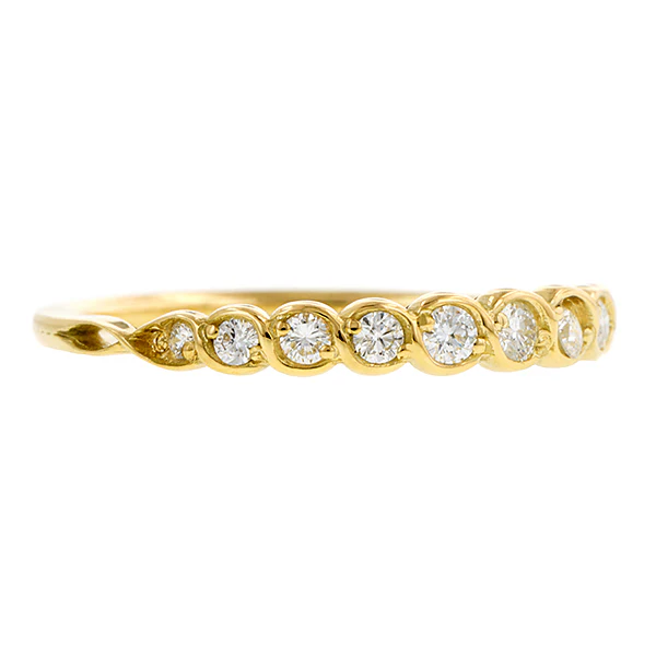 Entwined Diamond Wedding Band Ring- Heirloom by Doyle & Doyle - Image 8