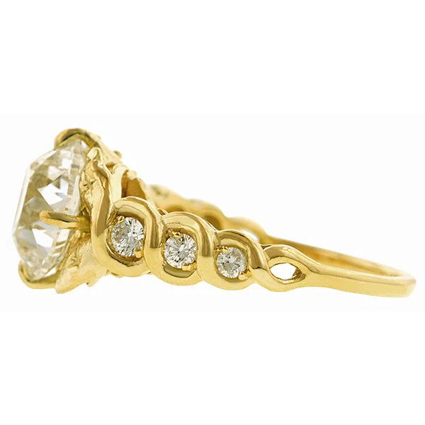 Entwined Snake Diamond Engagement Ring, Cushion 2.60ct. Heirloom by Doyle & Doyle - Image 3