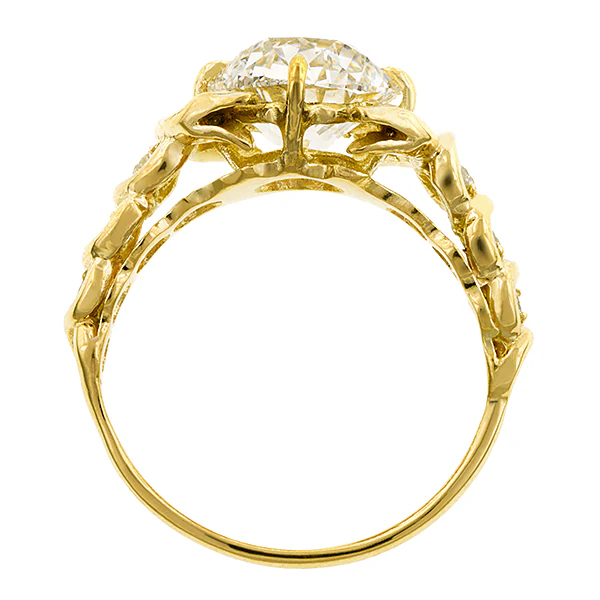 Entwined Snake Diamond Engagement Ring, Cushion 2.60ct. Heirloom by Doyle & Doyle - Image 4