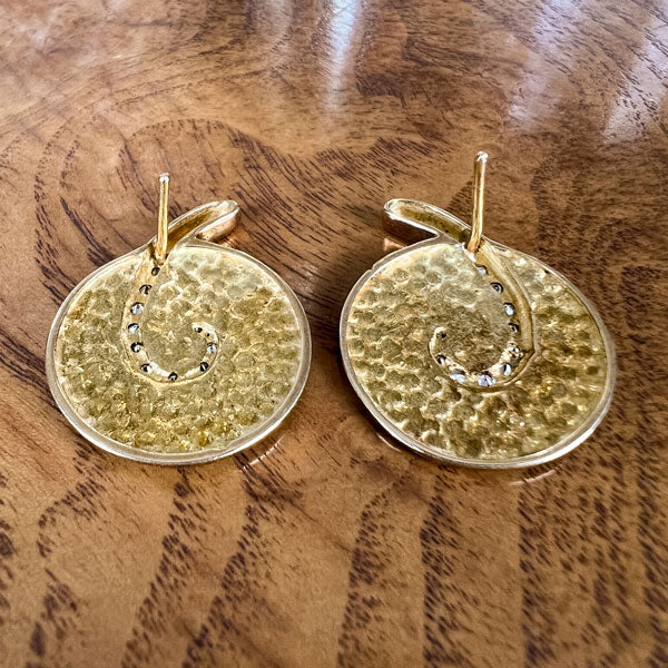 Estate Diamond Earrings - Image 3