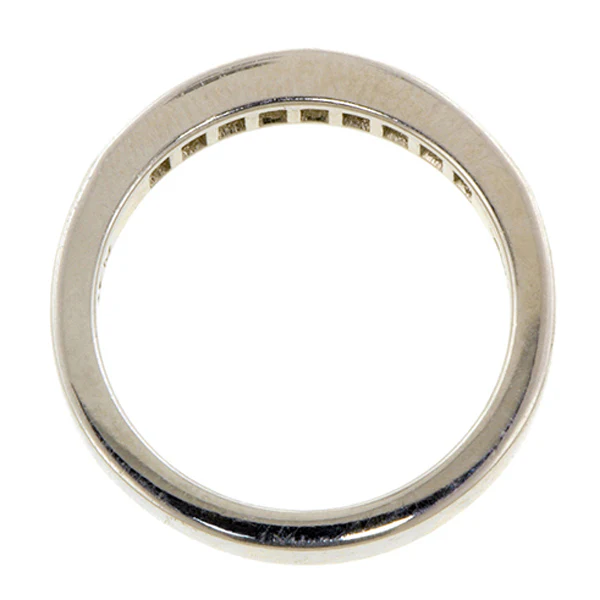 Estate Diamond Wedding Band Ring, Platinum - Image 2