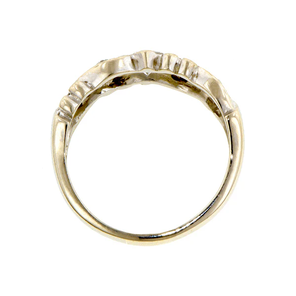 Estate Diamond Wedding Band Ring, Size 7.75 - Image 5