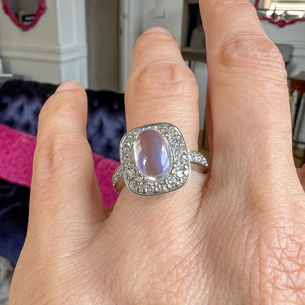 Estate Moonstone & Diamond Ring, 1.85ct. - Image 2