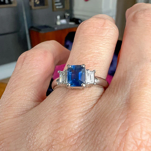 Estate Sapphire & Diamond Ring, 1.08ct.