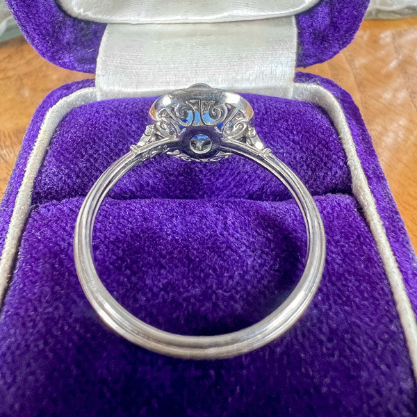 Estate Sugarloaf Sapphire & Diamond Ring - Image 4