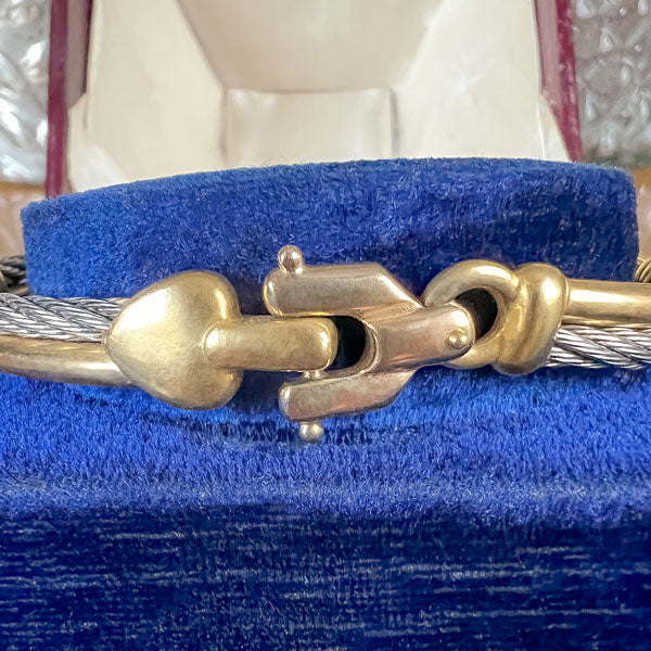 Estate Two-toned Heart Motif Bracelet - Image 3