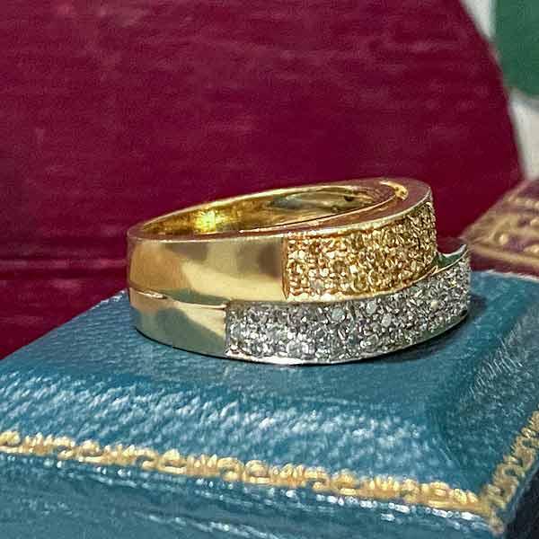 Estate Yellow & White Diamond Ring - Image 3