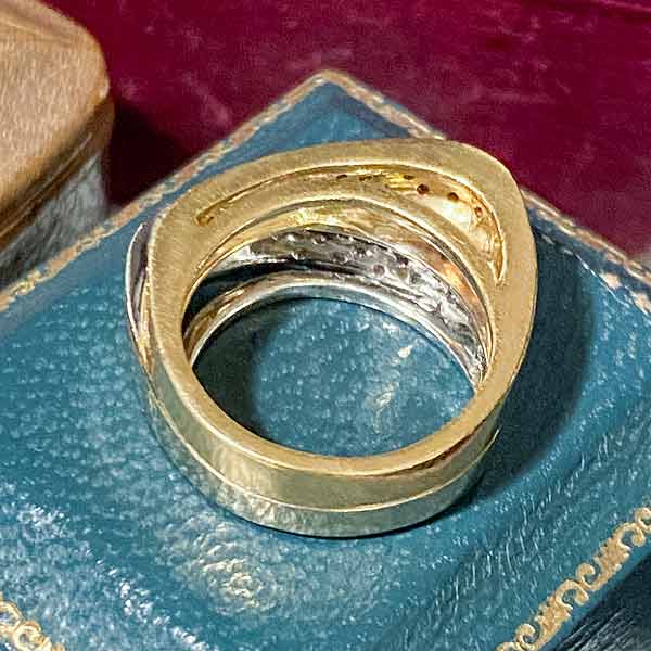 Estate Yellow & White Diamond Ring - Image 5