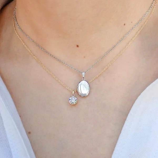 Fancy Basket Diamond Pendant Necklace- Heirloom by Doyle & Doyle - Image 3