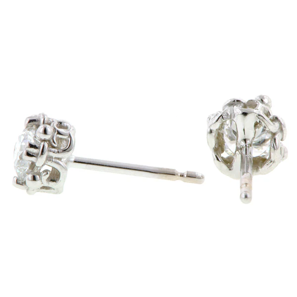 Fancy Basket Diamond Stud Earrings- Heirloom by Doyle & Doyle - Image 4