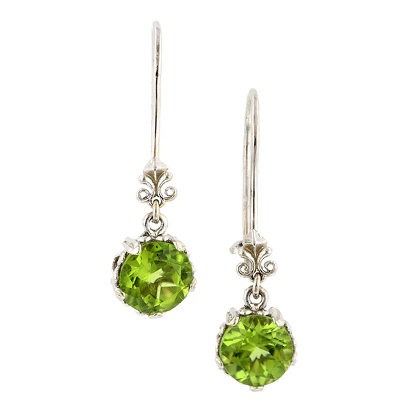 Fancy Basket Gemstone Drop Earrings 18k Gold- Heirloom by Doyle & Doyle - Image 11