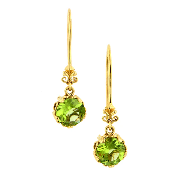 Fancy Basket Gemstone Drop Earrings 18k Gold- Heirloom by Doyle & Doyle - Image 12