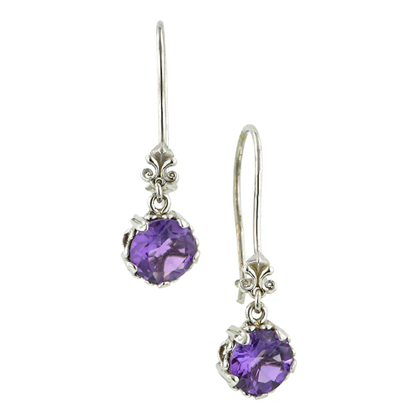 Fancy Basket Gemstone Drop Earrings 18k Gold- Heirloom by Doyle & Doyle - Image 4