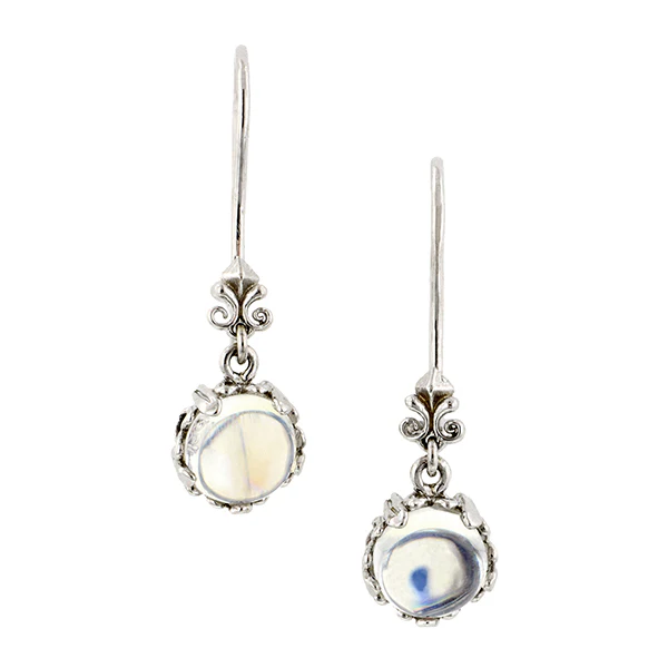 Fancy Basket Gemstone Drop Earrings 18k Gold- Heirloom by Doyle & Doyle - Image 6