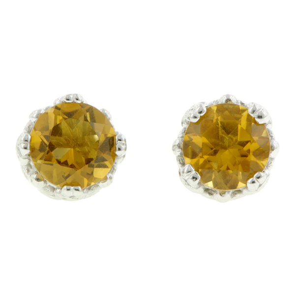 Fancy Basket Gemstone Stud Earring 18k- Heirloom by Doyle & Doyle - Image 12