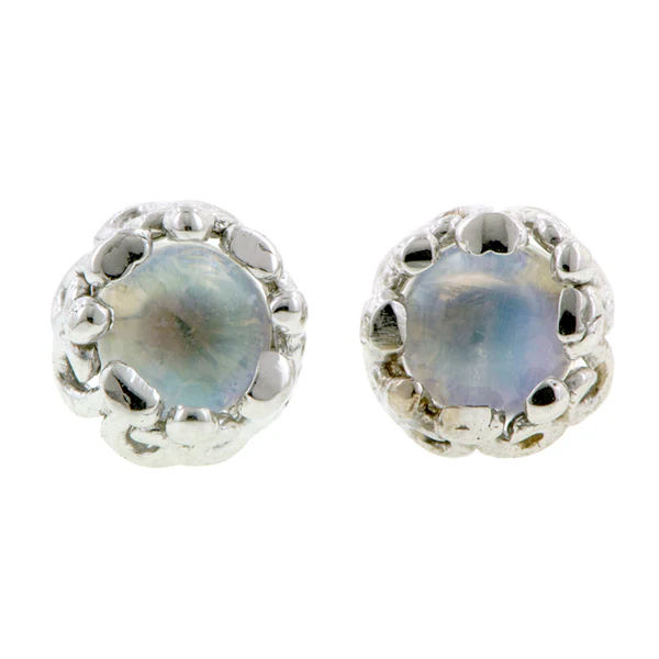 Fancy Basket Gemstone Stud Earring 18k- Heirloom by Doyle & Doyle - Image 8