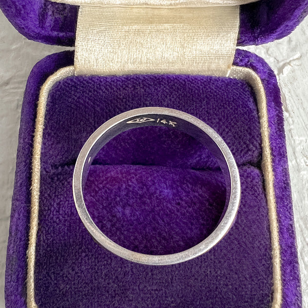Flat Wedding Band Ring - Image 3