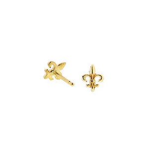 Fleur de Lis Gold Earrings- Heirloom by Doyle & Doyle - Image 4