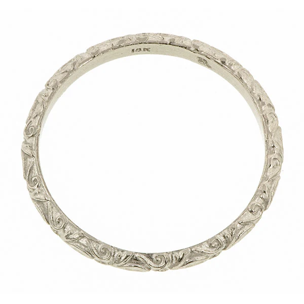 Fleur Patterned Wedding Band Ring- Heirloom by Doyle & Doyle - Image 3