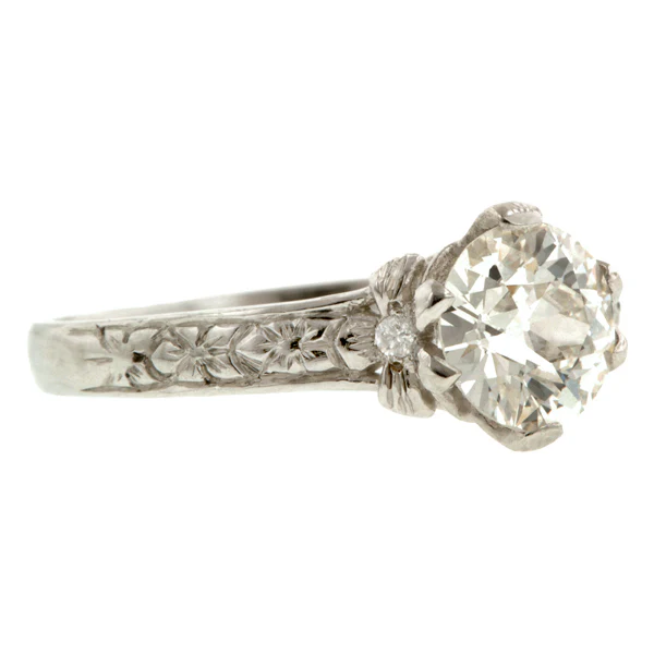 Flower Engagement Ring, Circular Brilliant 0.99ct.- Heirloom by Doyle & Doyle - Image 2