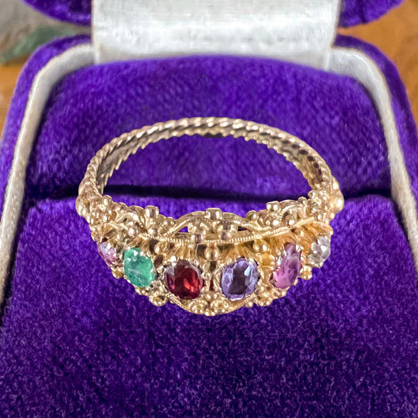Georgian Acrostic Regard Ring - Image 4
