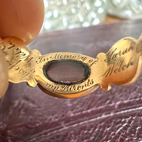 Georgian Garnet Mourning Ring - Image 3