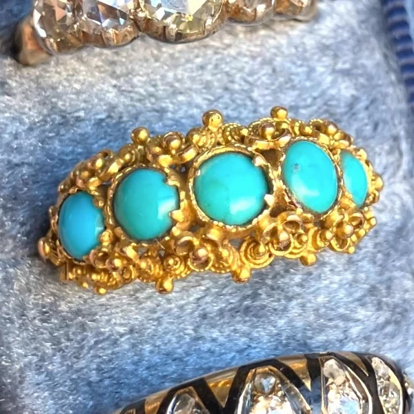 Georgian Turquoise Ring - Image 2