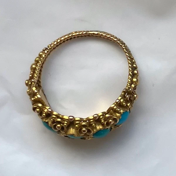 Georgian Turquoise Ring - Image 3