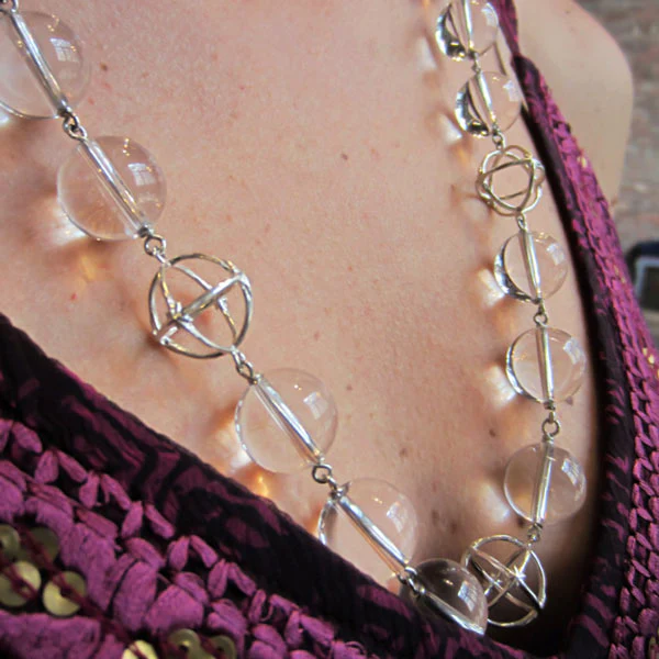 Globe & Rock Crystal Necklace- Heirloom by Doyle & Doyle - Image 3