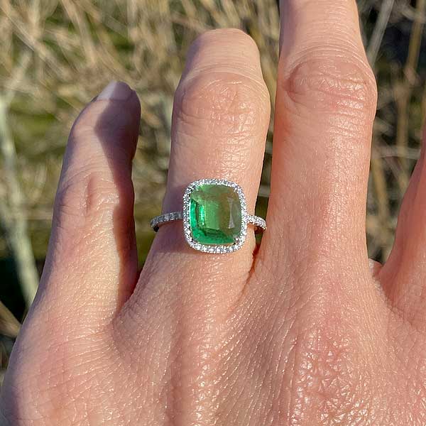 Green Tourmaline & Diamond Ring - Image 3