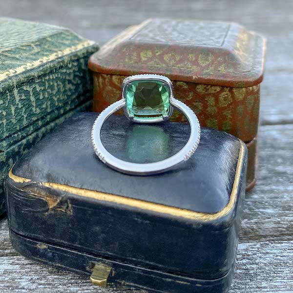 Green Tourmaline & Diamond Ring - Image 5