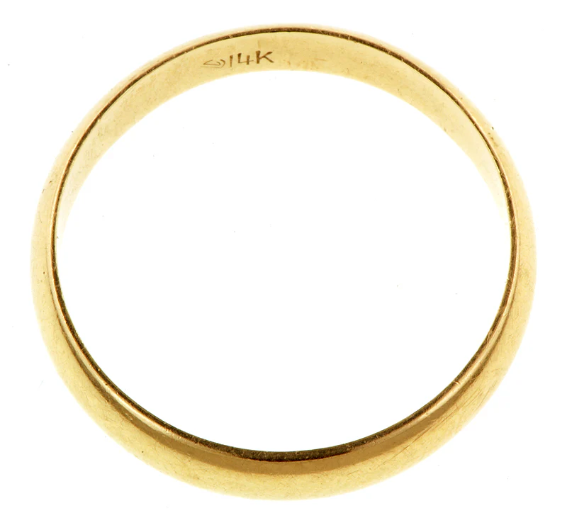 Half Round Gold Band - Image 2