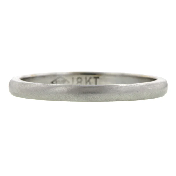 Half Round Wedding Band Ring, 2mm
