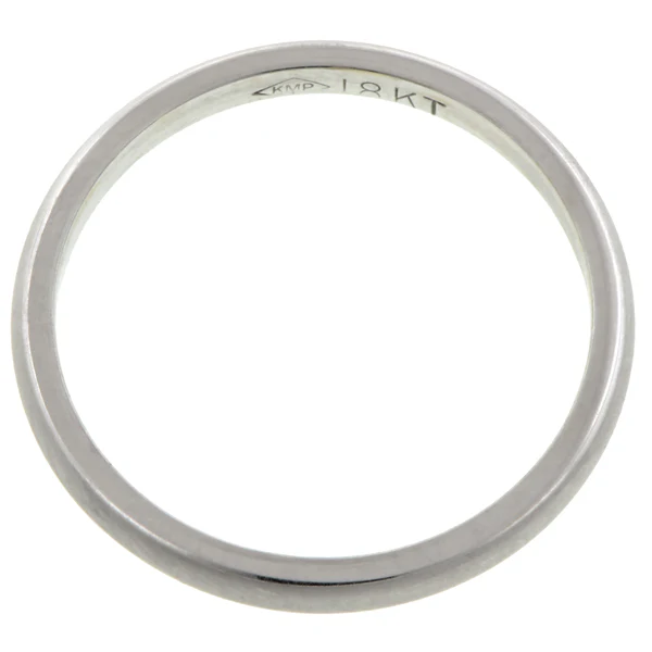 Half Round Wedding Band Ring, 2mm - Image 2