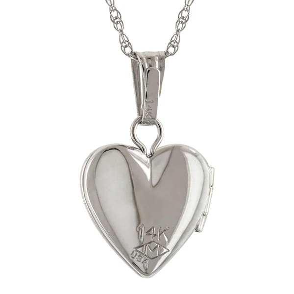 Petite Heart Locket Necklace - Image 5