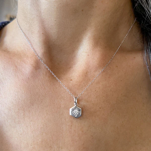 Hex Diamond Necklace- Heirloom by Doyle & Doyle - Image 2