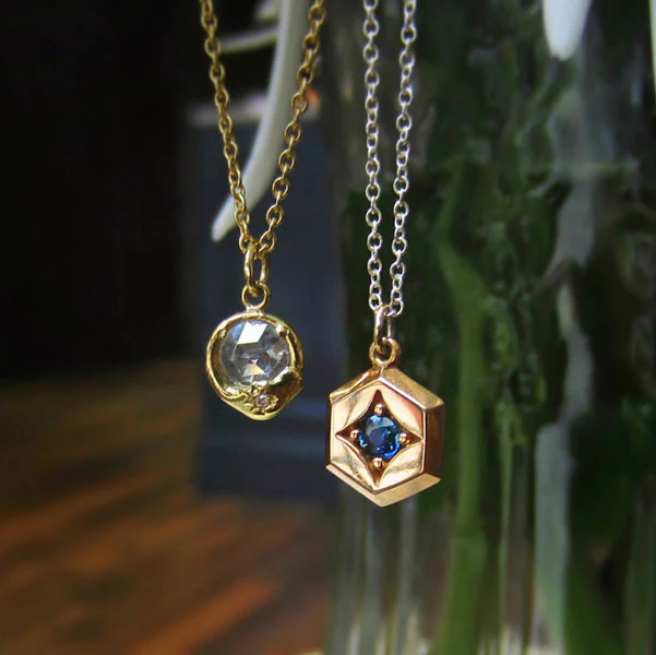Hex Sapphire Necklace- Heirloom by Doyle & Doyle - Image 3