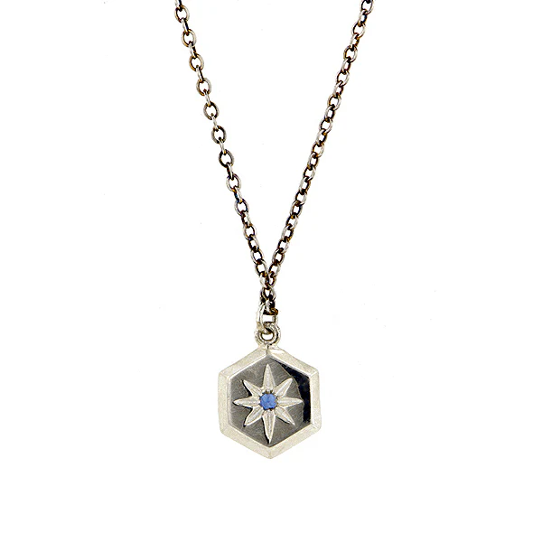 Hex Sapphire Necklace- Heirloom by Doyle & Doyle - Image 2